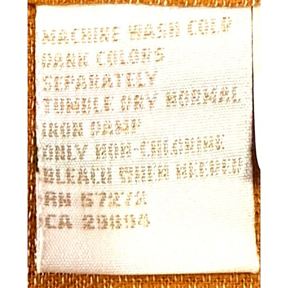 PERRY ELLIS Mens Shirt Button Up 100% Cotton Long Sleeve Orange Size Large - Picture 7 of 10